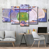 Memorial Stadium Clemson WaterColor 5 Panels Mix Canvas Prints, Pickens County South Carolina Watercolor