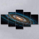 Milky Way Galaxy Photography, Astrophotography Canvas Print, Multi Panel Canvas Print Wall Art Decor, 5 Mixed Panel