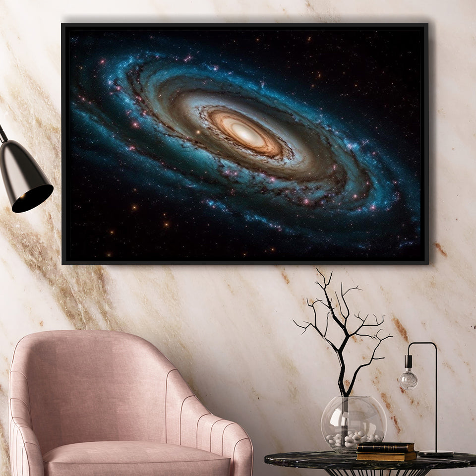 Milky Way Galaxy Photography, Astrophotography Canvas Print, Framed Canvas Print Wall Art Decor,Floating Frame