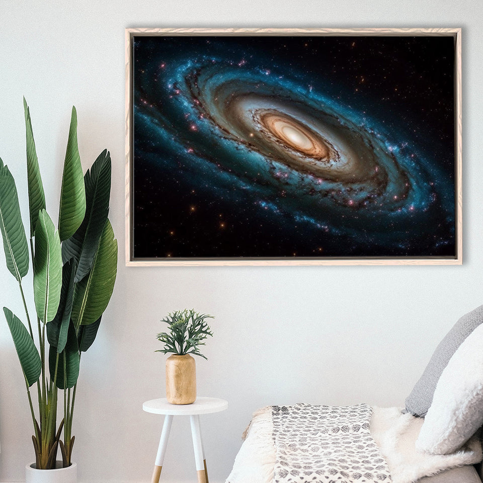 Milky Way Galaxy Photography, Astrophotography Canvas Print, Framed Canvas Print Wall Art Decor,Floating Frame