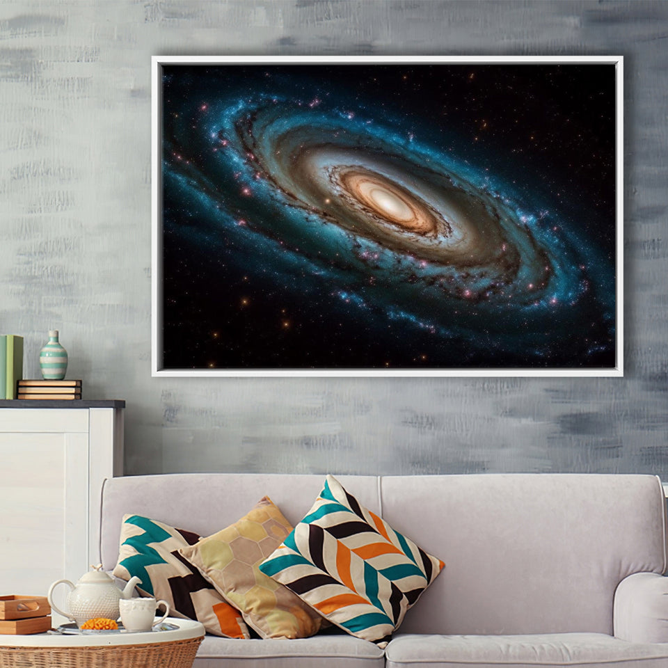 Milky Way Galaxy Photography, Astrophotography Canvas Print, Framed Canvas Print Wall Art Decor,Floating Frame