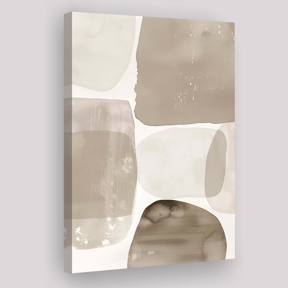 Minimalist Abstract Tonal Fluidity Art Print Modern Neutral Wall Art Home Decor, Canvas Print Wall Art, Wall Decor