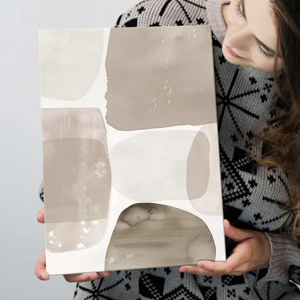 Minimalist Abstract Tonal Fluidity Art Print Modern Neutral Wall Art Home Decor, Canvas Print Wall Art, Wall Decor