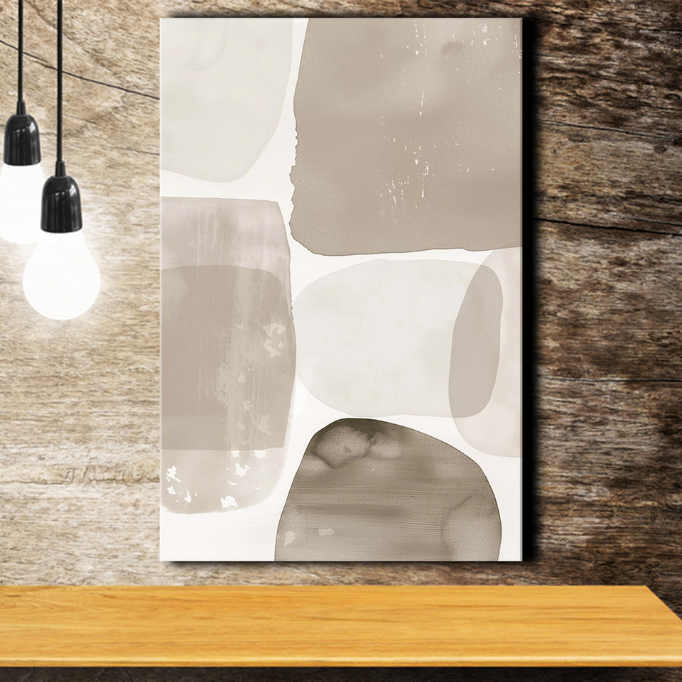 Minimalist Abstract Tonal Fluidity Art Print Modern Neutral Wall Art Home Decor, Canvas Print Wall Art, Wall Decor