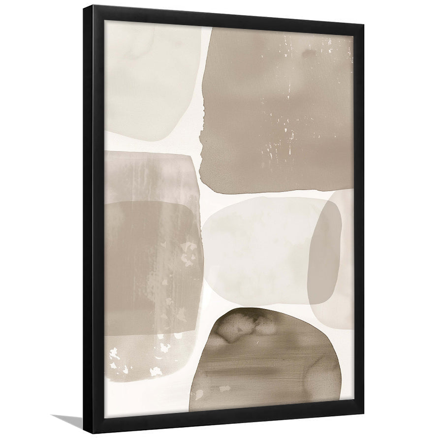 Minimalist Abstract Tonal Fluidity Art Print Modern Neutral Wall Art Home Decor, Framed Art Print, Fine Art Wall Decor