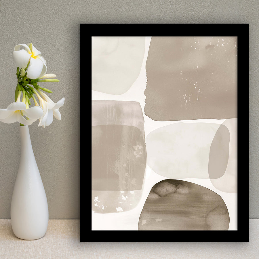 Minimalist Abstract Tonal Fluidity Art Print Modern Neutral Wall Art Home Decor, Framed Art Print, Fine Art Wall Decor