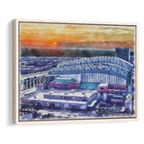Minute Maid Park WaterColor Framed Canvas Prints, Houston Texas Baseball Watercolor, Stadium Art Gifts, Floating Frame