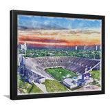 Mississippi Veterans Memorial Stadium WaterColor Framed Art Prints, Jackson Mississippi Watercolor, Stadium Art Gifts
