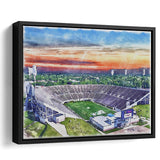 Mississippi Veterans Memorial Stadium WaterColor Framed Canvas Prints, Stadium Art Gifts, Floating Frame
