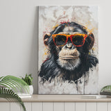 Monkey Wearing Sunglasses, Kids Art, Canvas Prints Wall Art Home Decor, Painting Canvas Art