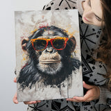Monkey Wearing Sunglasses, Kids Art, Canvas Prints Wall Art Home Decor, Painting Canvas Art
