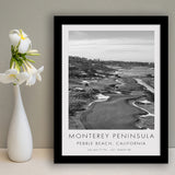 Monterey Peninsula Country Club, Pebble Beach, California, Golf Art, Gift for him, Framed Art Print Wall Decor