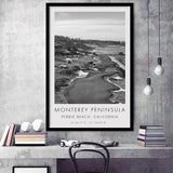 Monterey Peninsula Country Club, Pebble Beach, California, Golf Art, Gift for him, Framed Art Print Wall Decor