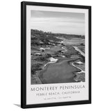 Monterey Peninsula Country Club, Pebble Beach, California, Golf Art, Gift for him, Framed Art Print Wall Decor