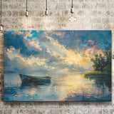 Mute Board and Lemon Clouds in sunset, Art Print, Canvas Print Wall Art Home Decor