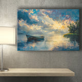 Mute Board and Lemon Clouds in sunset, Art Print, Canvas Print Wall Art Home Decor