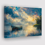 Mute Board and Lemon Clouds in sunset, Art Print, Canvas Print Wall Art Home Decor