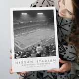 Nissan Stadium Tennessee Titans, Stadium Print For Football Lovers, Black And White, Canvas Print Wall Art