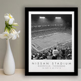 Nissan Stadium Tennessee Titans, Stadium Print For Football Lovers, Black And White, Framed Art Print Wall Decor