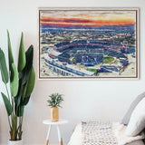 Nationals Park WaterColor Framed Canvas Prints, Washington, D.C. Baseball Watercolor, Stadium Art Gifts, Floating Frame