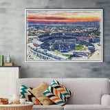 Nationals Park WaterColor Framed Canvas Prints, Washington, D.C. Baseball Watercolor, Stadium Art Gifts, Floating Frame