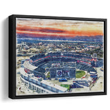 Nationals Park WaterColor Framed Canvas Prints, Washington, D.C. Baseball Watercolor, Stadium Art Gifts, Floating Frame