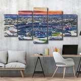 Nationals Park WaterColor 5 Panels Mix Canvas Prints, Washington, D.C. Baseball Watercolor, Large Stadium Canvas