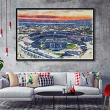 Nationals Park WaterColor Framed Canvas Prints, Washington, D.C. Baseball Watercolor, Stadium Art Gifts, Floating Frame