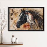 Native American Horse Painting, Framed Canvas Print Wall Art Decor, Floating Frame Painting Canvas