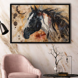 Native American Horse Painting, Framed Canvas Print Wall Art Decor, Floating Frame Painting Canvas