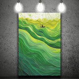 Nautical Green Ocean Art, Emerald Sea Abstract Waves Print,Tranquil Waters Wall Decor, Canvas Print Wall Art, Wall Decor