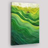Nautical Green Ocean Art, Emerald Sea Abstract Waves Print,Tranquil Waters Wall Decor, Canvas Print Wall Art, Wall Decor