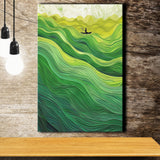 Nautical Green Ocean Art, Emerald Sea Abstract Waves Print,Tranquil Waters Wall Decor, Canvas Print Wall Art, Wall Decor