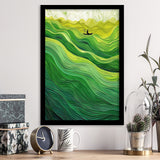 Nautical Green Ocean Art, Emerald Sea Abstract Waves Print,Tranquil Waters Wall Decor, Framed Art Print, Fine Art Wall Decor