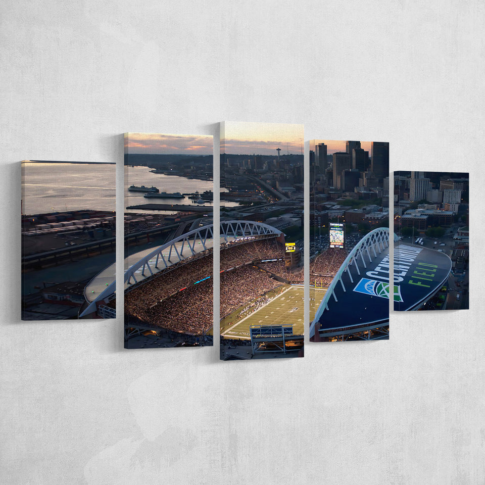 Centurylink Field in Seattle, Stadium Canvas, Sport Art, Large Canvas, Multi Panels, Canvas Prints Wall Art Decor