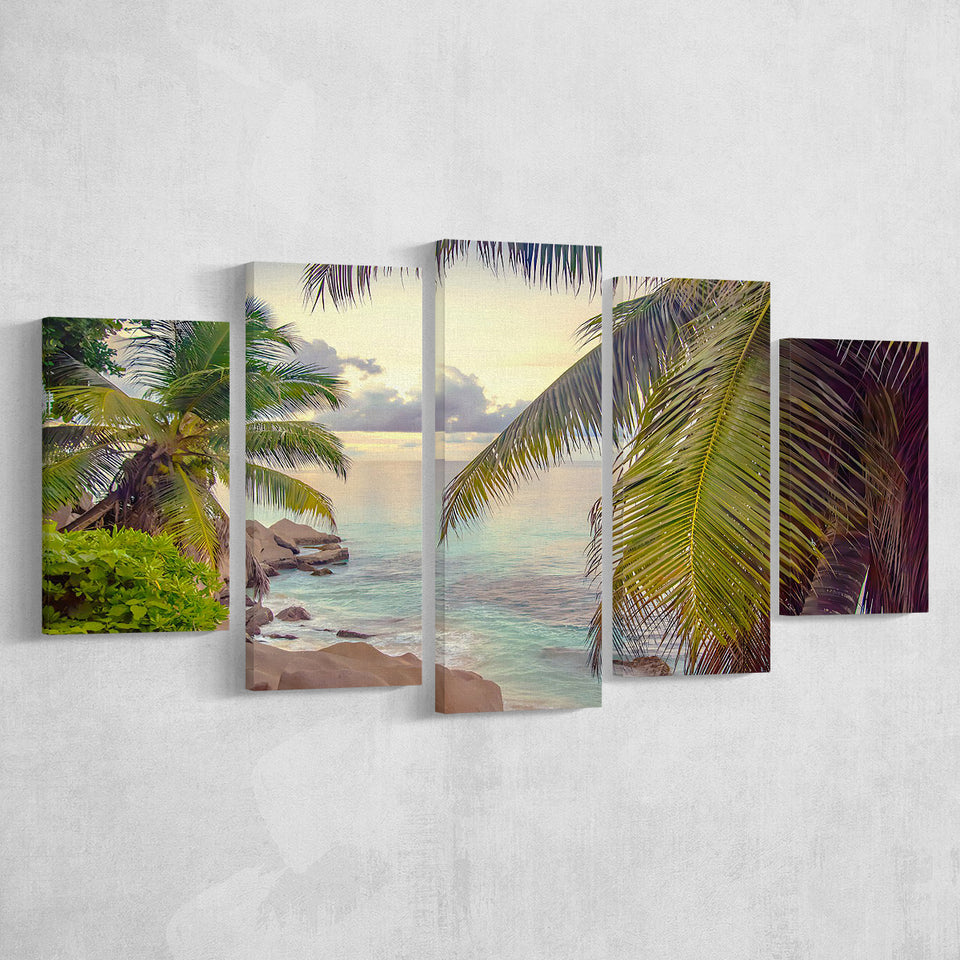 Tropical, Palm Trees Print Tropical Decor Multi Panels,Canvas Prints Wall Art Home Decor