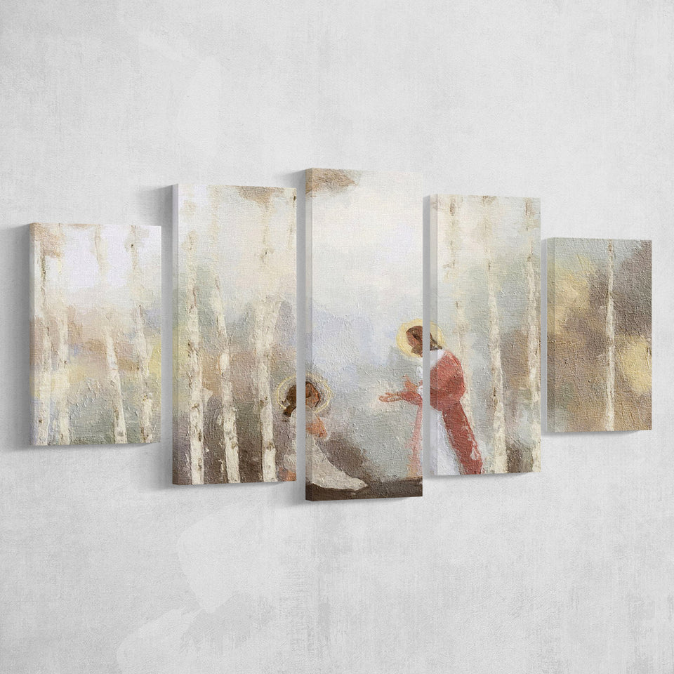 My Own Sacred Grove God Comes To Women 5 Pieces Canvas Prints Wall Art - Painting Canvas, Multi Panel
