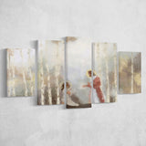 My Own Sacred Grove God Comes To Women 5 Pieces Canvas Prints Wall Art - Painting Canvas, Multi Panel