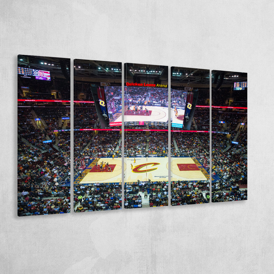 Quicken Loans Arena Cleveland, Stadium Canvas, Sport Art, Gift for him, Multi Panels B, Canvas Prints Wall Art Decor