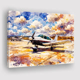 Watercolor Aircraft Painting, Canvas Prints Wall Art Home Decor