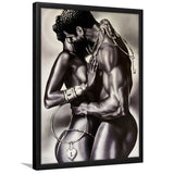 Loved Black Couple Framed Art Prints Wall Decor - Painting Prints, Wall Art, Framed Picture, For Sale