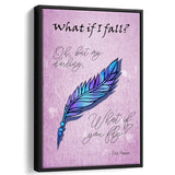 What If I Fall Oh But My Darling What If You Fly Framed Canvas Prints Wall Art - Painting Canvas, Wall Decor, Floating Frame