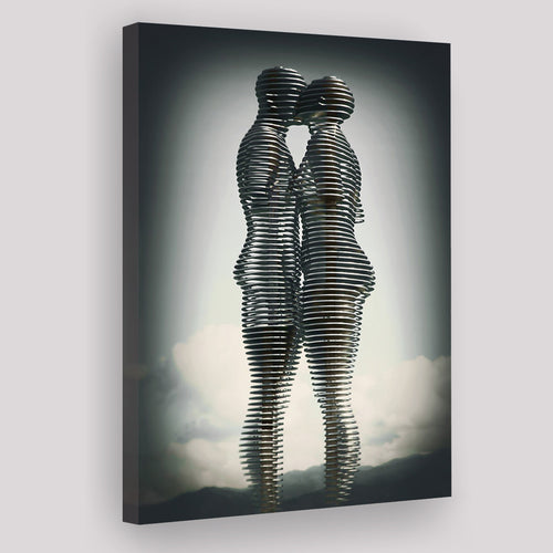 3D Effect Ali & Nino Couple Love Art Canvas Prints Wall Art - Painting Canvas, Home Wall Decor, Prints for Sale, Painting Art