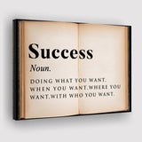 Success Open Book Canvas Prints Wall Art - Painting Canvas,Office Business Motivation Art, Wall Decor