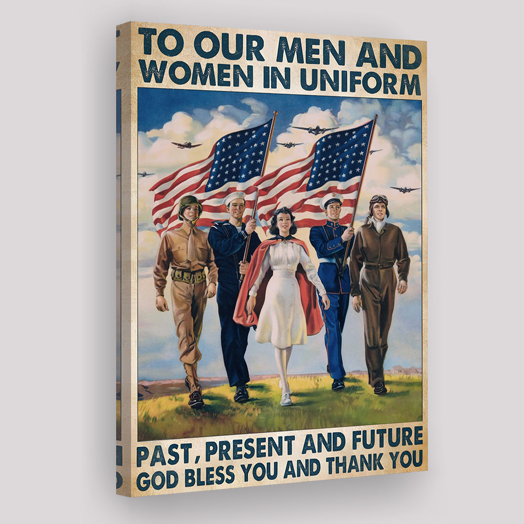 Veteran Gift To Our Men And Women Canvas Prints Wall Art - Painting Canvas, Wall Decor, For Sale