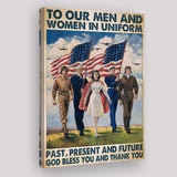 Veteran Gift To Our Men And Women Canvas Prints Wall Art - Painting Canvas, Wall Decor, For Sale