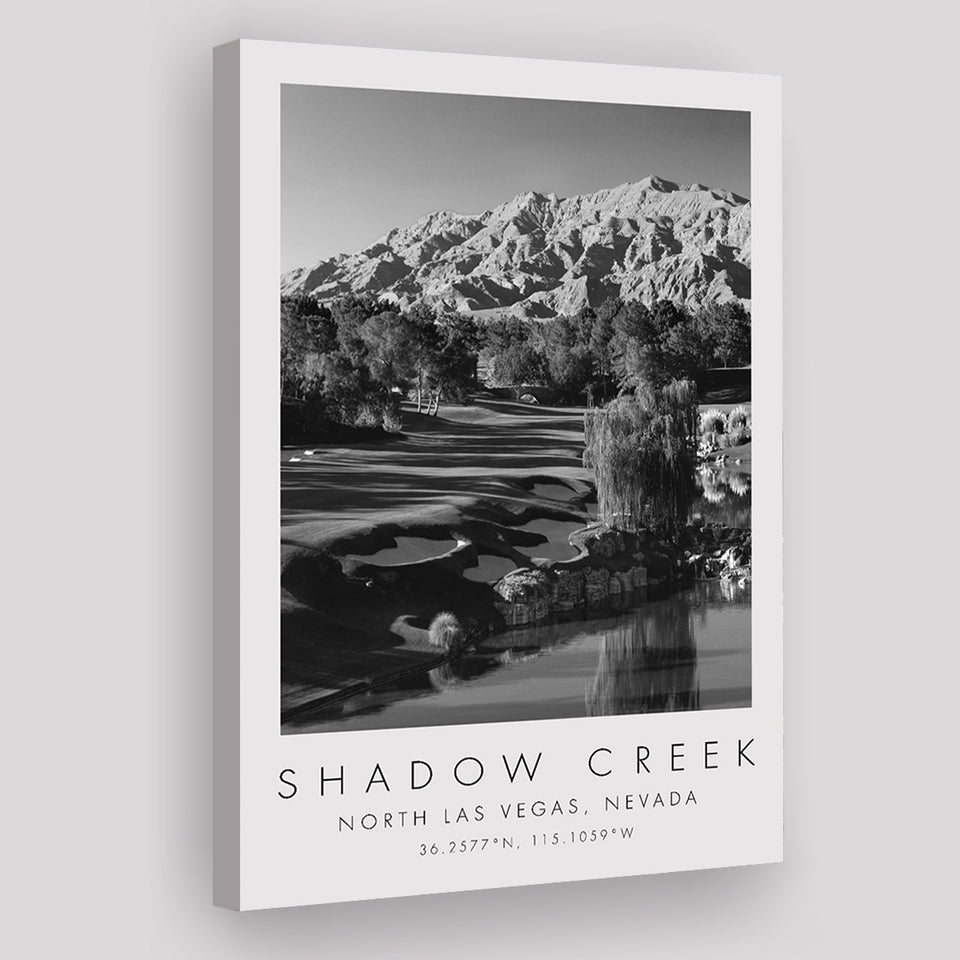 Shadow Creek Golf Club Hole 18, North Las Vegas, Nevada, Golf Art Print, Gift for him, Canvas Print Wall Art