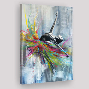 Dancing Ballerina Graffiti Canvas Prints Wall Art - Painting Canvas, Home Wall Decor, For Sale, Painting Prints