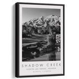 Shadow Creek Golf Club Hole 18, North Las Vegas, Nevada, Golf Art Print, Floating Frame, Framed Canvas Print Wall Art