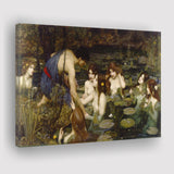 Hylas And The Nymphs By John William Waterhouse Canvas Print